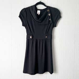 Vintage Bongo Babydoll Top Juniors Medium Y2K Cowl Neck Stretch Preppy 2000s